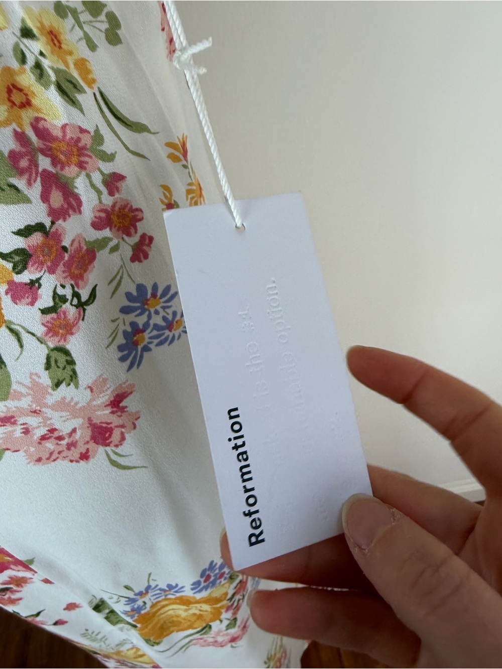NWT Reformation Boston Bouquet Floral Midi Dress White Pink Size 6 - Picture 7 of 11